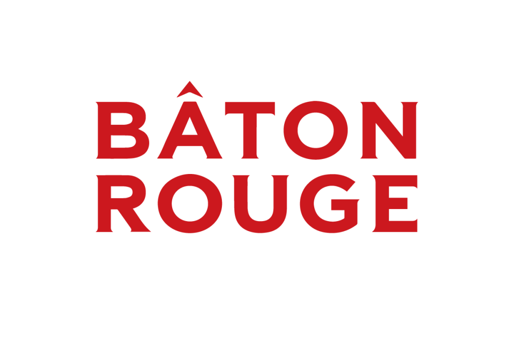 Bâton Rouge logo in bold red and black colors, showcasing a modern design.