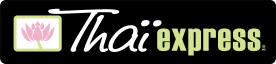 Thai Express logo featuring a lotus flower and modern typography.